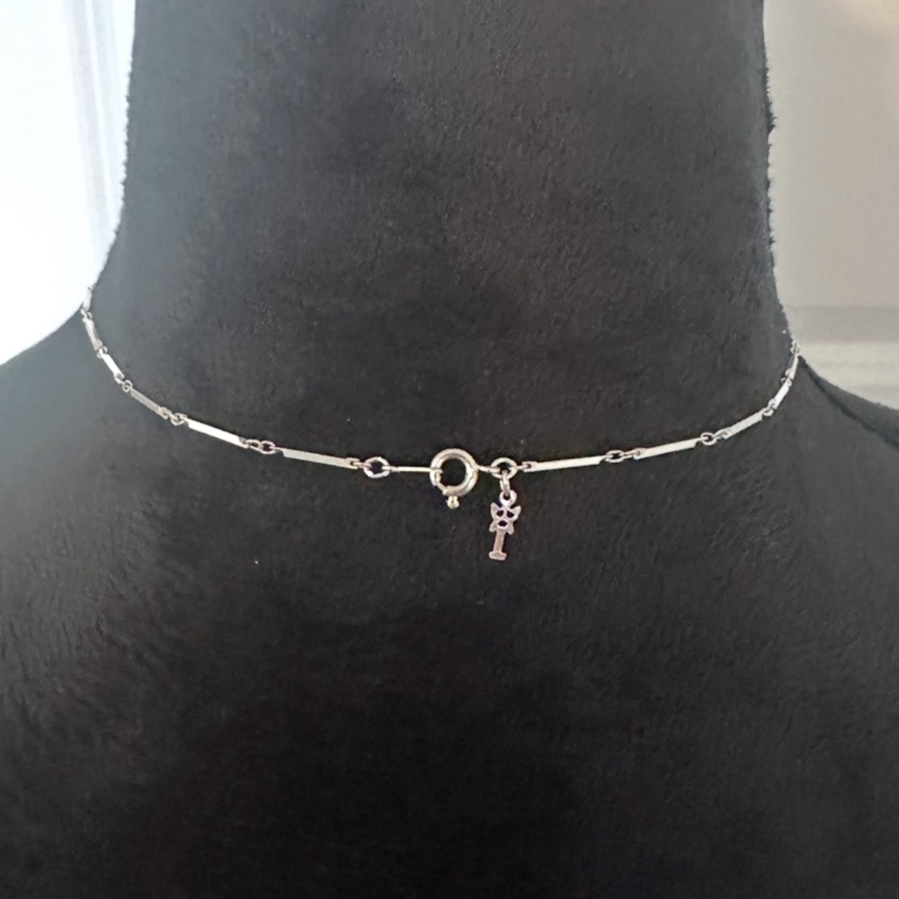 Silver Interlocking Circle Necklace - Picture 5 of 5